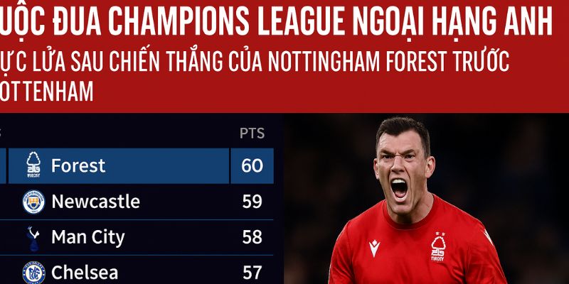  Cuộc đua Champions League Ngoại hạng Anh rực lửa sau chiến thắng của Nottingham Forest